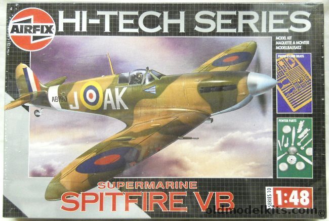 Airfix 1/48 Supermarine Spitfire VB Hi-Tech Series With PE and Metal Parts, 10008 plastic model kit